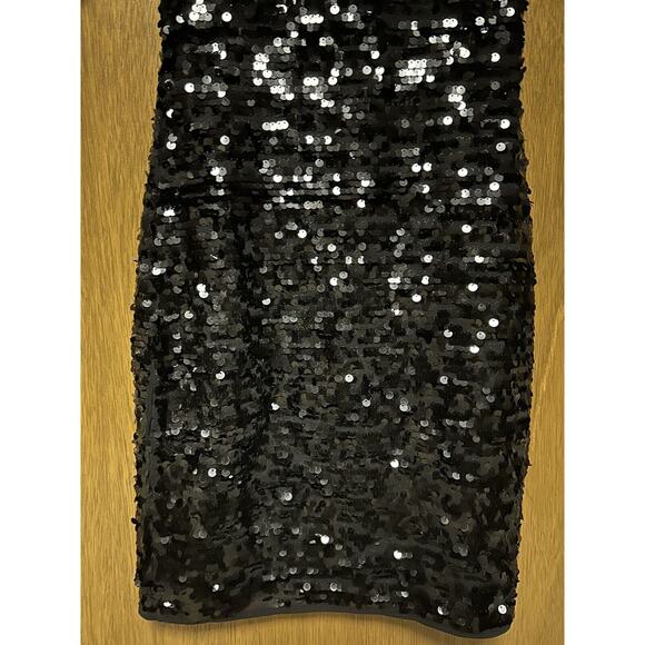 BCBG XXS BLACK SEQUIN BodyCon PARTY HOLIDAY NEW YEARS EVE DRESS Swifty Y22 - Picture 6 of 7